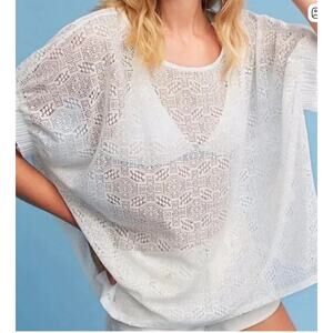 Anthropologie akemi + Kin white swim cover top size M/L